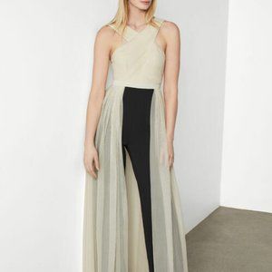 Cress-Cross Front Evening Formal Jumpsuit